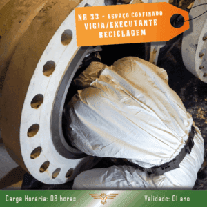 Curso de NR 33 – Vigia/Executante de Espaço Confinado – Reciclagem – 08 horas