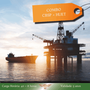 Combo: (Salvatagem) CBSP – Curso Básico de Segurança de Plataforma + HUET – Treinamento de Escape de Aeronave Submersa