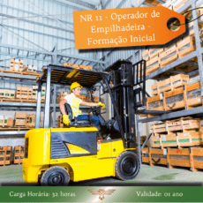 Curso de NR 11/NR12 - Operador de Empilhadeira - Formação Inicial - 32 horas