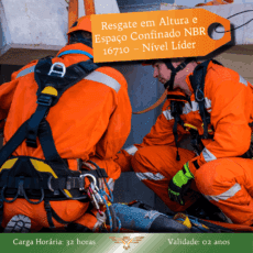 Curso Resgatista em Altura e Espaço Confinado NBR 16710 - Nível Líder - 32 horas