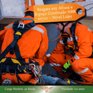 Curso Resgatista em Altura e Espaço Confinado NBR 16710 – Nível Líder – 32 horas
