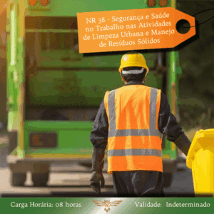 Curso de NR 38 – Segurança e Saúde no Trabalho nas Atividades de Limpeza Urbana e Manejo de Resíduos Sólidos – Coleta de Resíduos – 08 horas
