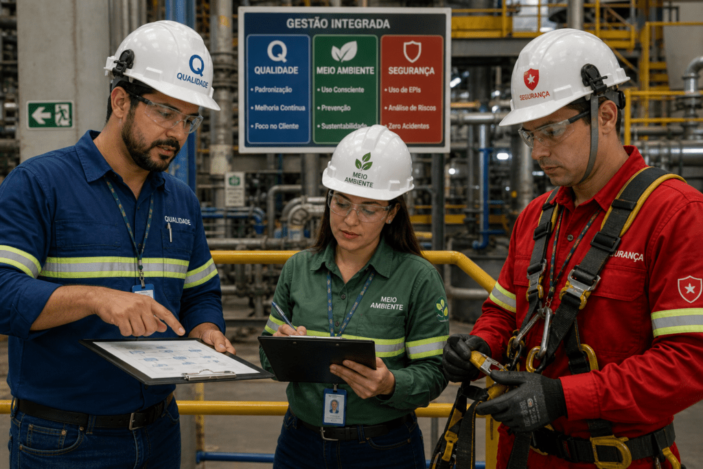Tríade da excelência empresarial: desvendando os segredos da gestão integrada ISO 9001 14001 45001 6 - Normas ISO