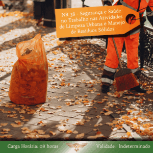 Curso de NR 38 – Segurança e Saúde no Trabalho nas Atividades de Limpeza Urbana e Manejo de Resíduos Sólidos – Geral – 08 horas
