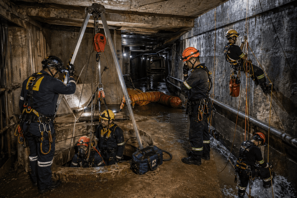 Resgate em espaço confinado e trabalho em altura: como garantir segurança com a NBR 16710 4 - Blog