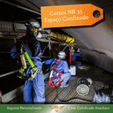 Curso de NR 33 - Vigia/Executante de Espaço Confinado - Formação Inicial - 16 horas (Em Inglês)