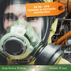 Curso de NR 06 – PPR (Programa de Proteção Respiratória) – 04 horas