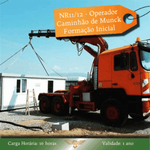 Curso de NR 11/NR12 – Operador de Caminhão Tipo Munck – Formação Inicial – 16 horas