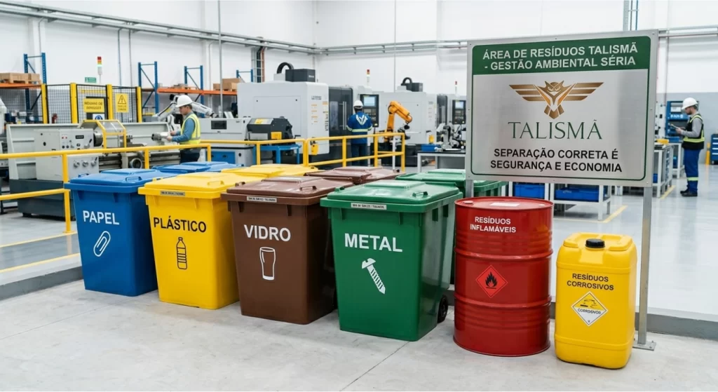 Gestão de resíduos químicos e coleta seletiva como parte das práticas sustentáveis da empresa